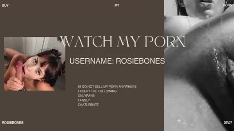 Rosie Bones online show from July 21, 2026, 5:59 pm