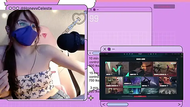 HoneyyCeleste online show from April 30, 2026, 6:14 pm