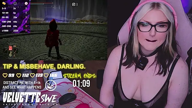 VelvetteSWE online show from August 2, 2026, 8:13 am
