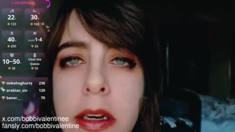 Snapshot of bobbivalentine chatting on December 2, 2025, 12:05 am Bobbi Valentine online show from December 2, 2025, 12:05 am
