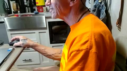 Snapshot of brushsquach chatting on March 3, 2025, 7:10 am Steve... aka SkinnieDippin aka TimberTramp online show from March 3, 2025, 7:10 am