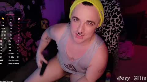 Snapshot of gage_allin chatting on October 24, 2025, 9:44 pm Gage Allin AKA Alpha Pussy online show from October 24, 2025, 9:44 pm