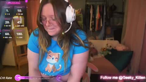 Snapshot of geeky_kitten chatting on February 9, 2025, 9:05 am Geeky Kitten Leina -  online show from February 9, 2025, 9:05 am