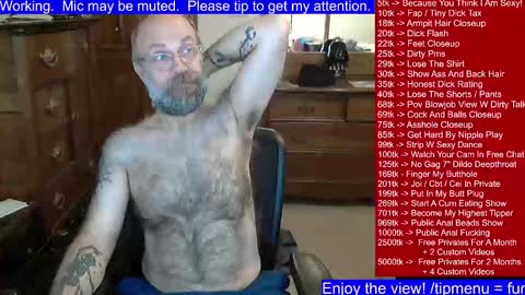 HairyDaddyBear69 online show from January 21, 2025, 2:15 pm