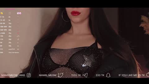 Snapshot of mamiemeow chatting on January 25, 2025, 3:30 pm Your Miss Alice online show from January 25, 2025, 3:30 pm