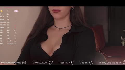 Snapshot of mamiemeow chatting on February 12, 2025, 1:16 pm Your Miss Alice online show from February 12, 2025, 1:16 pm