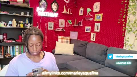 Snapshot of marleymadness9 chatting on September 22, 2025, 1:13 pm MarleyAquafina online show from September 22, 2025, 1:13 pm