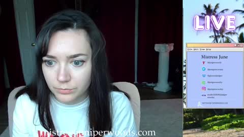 Snapshot of mistressjuniper chatting on January 31, 2026, 7:34 pm Mistress June online show from January 31, 2026, 7:34 pm