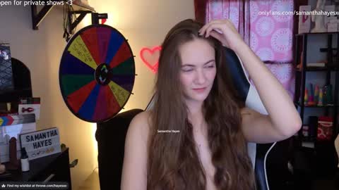 Snapshot of samanthahayesxoxo chatting on December 5, 2024, 9:17 pm The Real Samantha Hayes haha online show from December 5, 2024, 9:17 pm