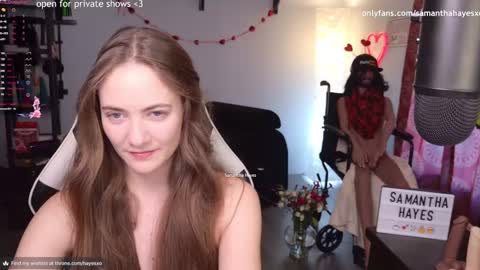 Snapshot of samanthahayesxoxo chatting on January 29, 2025, 10:32 pm The Real Samantha Hayes haha online show from January 29, 2025, 10:32 pm
