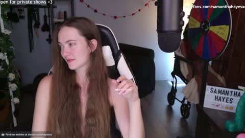 Snapshot of samanthahayesxoxo chatting on February 13, 2025, 7:45 am The Real Samantha Hayes haha online show from February 13, 2025, 7:45 am