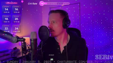 Snapshot of seb_tv chatting on January 6, 2025, 1:42 am Sebastian online show from January 6, 2025, 1:42 am
