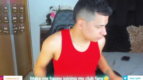 Snapshot of teddy_cowboy chatting on March 7, 2025, 12:23 pm Follow me on Twitter boys ryder and instagram teddyscoot 12 online show from March 7, 2025, 12:23 pm