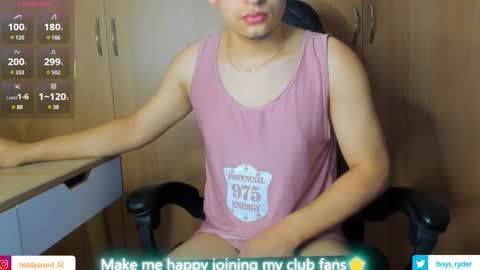 Snapshot of teddy_cowboy chatting on March 10, 2025, 12:04 pm Follow me on Twitter boys ryder and instagram teddyscoot 12 online show from March 10, 2025, 12:04 pm