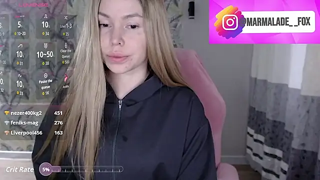 Marmalade Fox online show from April 13, 2026, 10:48 pm