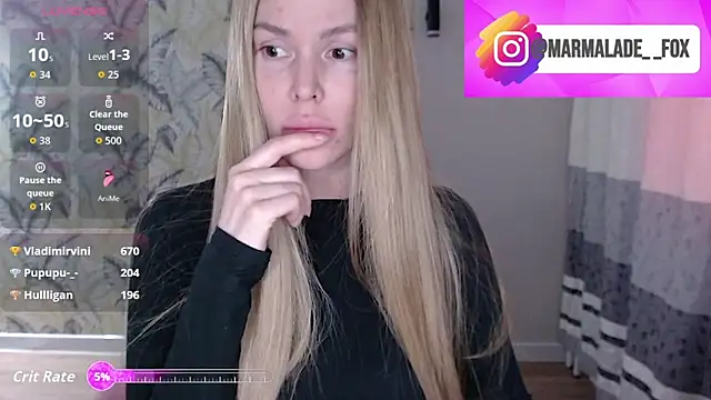 Marmalade Fox online show from April 19, 2026, 4:12 am