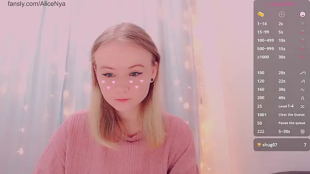 AliceNya cute online show from January 11, 2026, 7:24 am