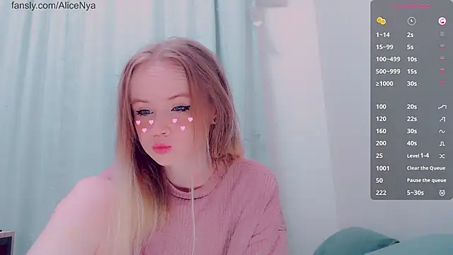 AliceNya cute online show from February 19, 2026, 5:25 am