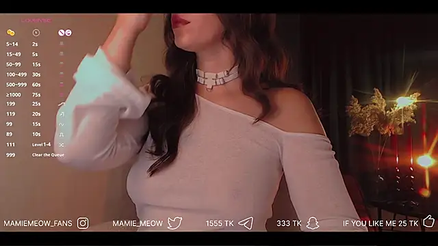 Snapshot of Mamiemeow chatting on November 19, 2025, 5:29 am Mamiemeow online show from November 19, 2025, 5:29 am