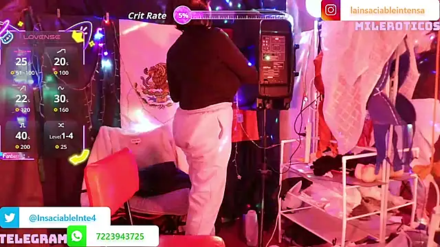 LaInsaciableIntensa online show from March 1, 2026, 1:29 am