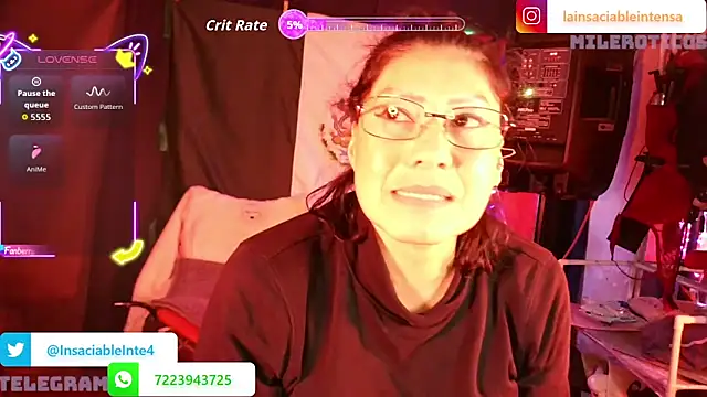 LaInsaciableIntensa online show from June 8, 2026, 1:39 am