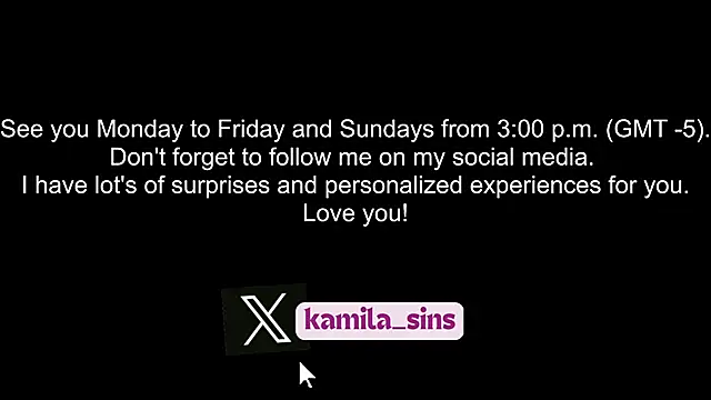 kamila sins online show from February 17, 2025, 8:26 pm